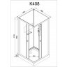 Душевая кабина Deto K408 без крыши