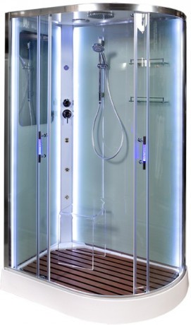 Душевая кабина Deto A102 L LED с кнопкой и гидромассажем