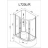 Душевая кабина Deto L 720 L N без крыши