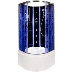 Душевая кабина Deto BМ4510 N LED с гидромассажем BLACK