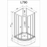 Душевая кабина Deto L 790 N с гидромассажем