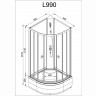 Душевая кабина Deto L990 N без крыши