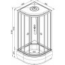 Душевая кабина Deto L 790 с электрикой