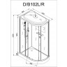 Душевая кабина Deto D102S L