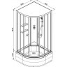 Душевая кабина Deto EM2790 N